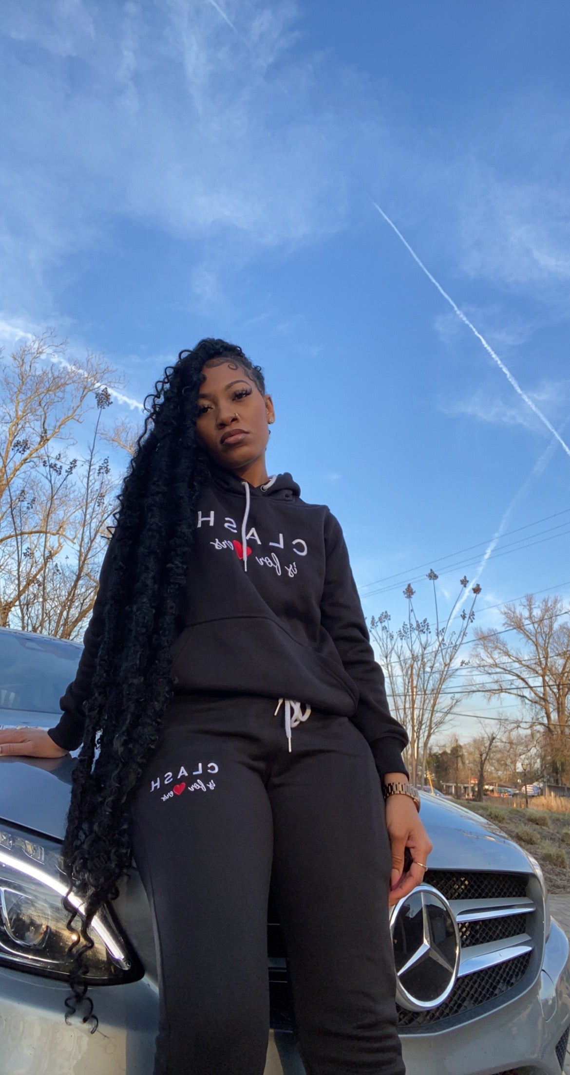 BLACK “CLASH is for Lovers” UNISEX Fleece JOGGERS ONLY