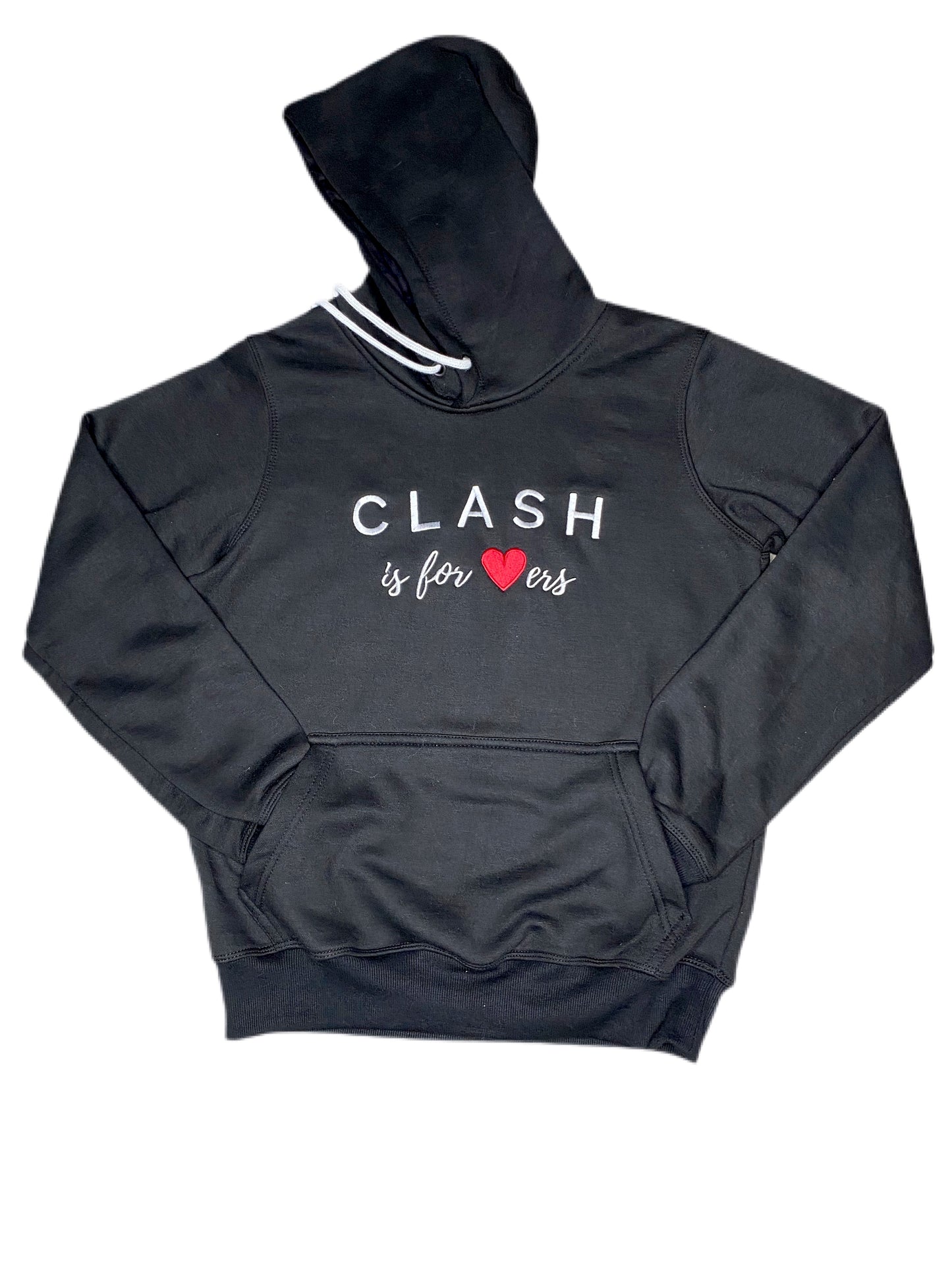 BLACK “CLASH is for Lovers” UNISEX Fleece Hoodie ONLY